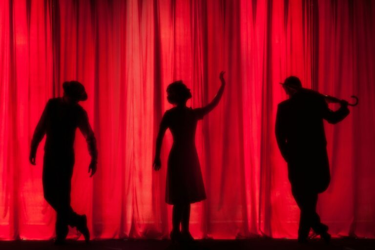 Theatre stage ensemble actors