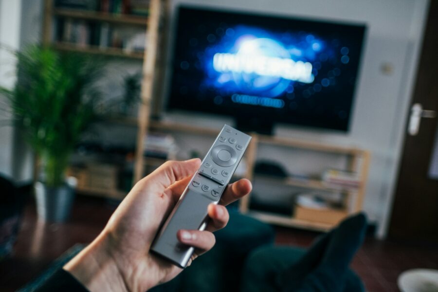 Living room couch streaming remote
