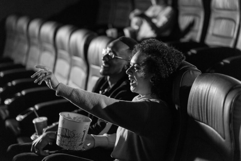 Cinema audience laughing theater