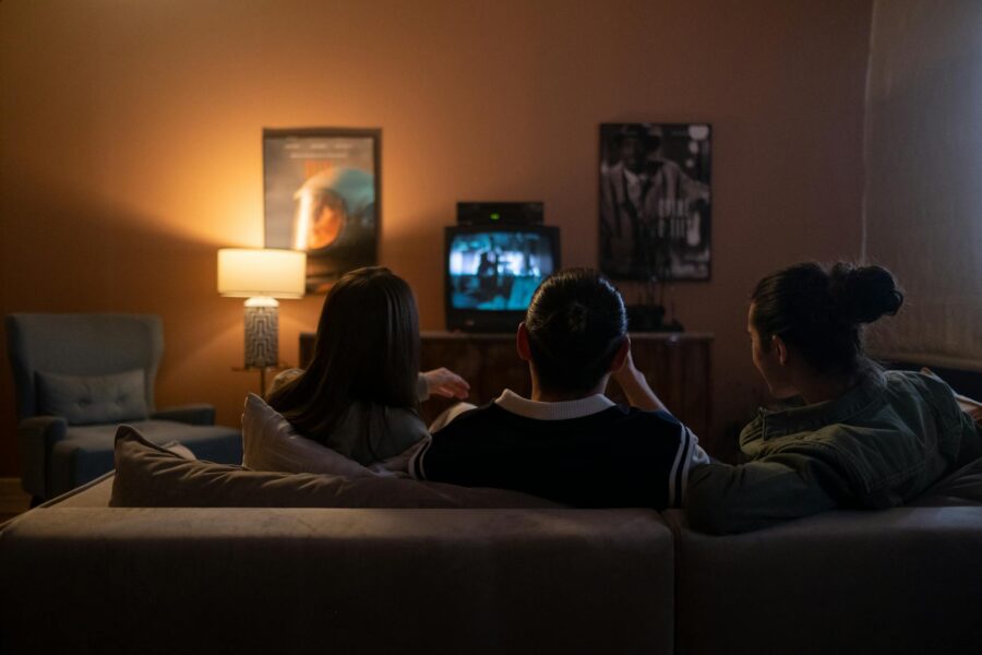 Series characters living room couch